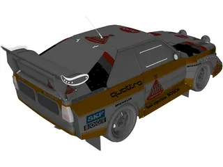 Audi Quattro Sport S1 (1985) 3D Model preview