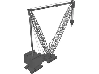 Crane Lamp 3D Model preview