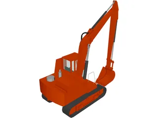 Track Hoe 3D Model preview