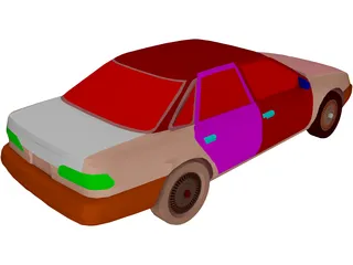 Ford Taurus (1992) 3D Model preview