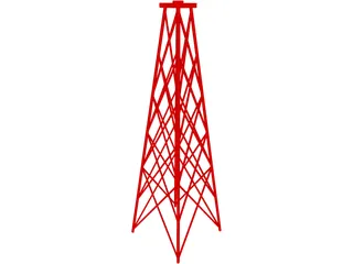 Oil Drill Rig 3D Model preview