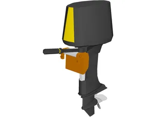 Outboard Motor 30hp 3D Model preview