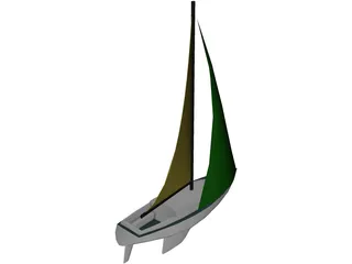 Sailboat 3D Model preview
