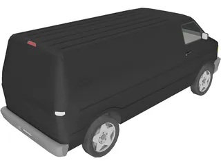 Dodge Van 3D Model preview