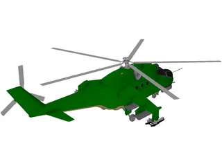 Mil Mi-24 Hind 3D Model preview