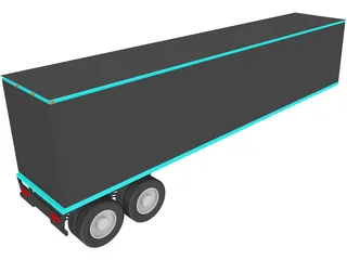 Trailer Box 3D Model preview