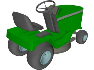 Lawnmower Riding 3D Model preview