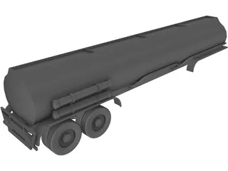 Trailer Tanker 3D Model preview