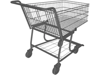 Shopping Cart 3D Model preview