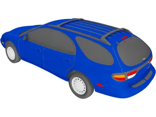 Mercury Sable Wagon (1996) 3D Model preview