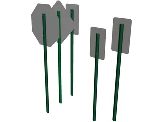 Traffic Signs 3D Model preview