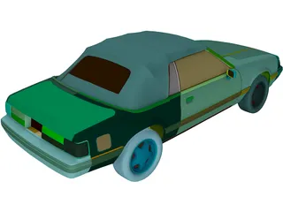 Ford Mustang Convertible (1993) 3D Model preview