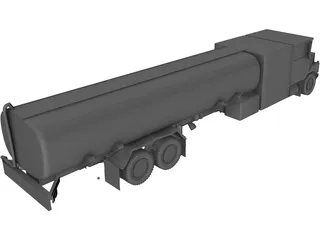 Fuel Truck 3D Model preview