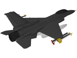 F-16C 3D Model preview