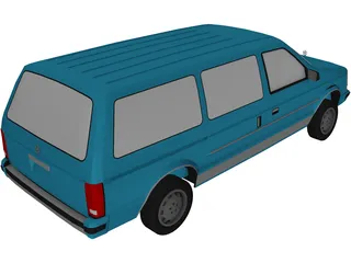 Plymouth Voyager (1987) 3D Model preview