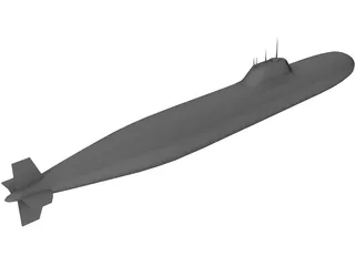 Alpha Submarine 3D Model preview