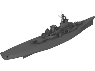 Iowa Battleship 3D Model preview