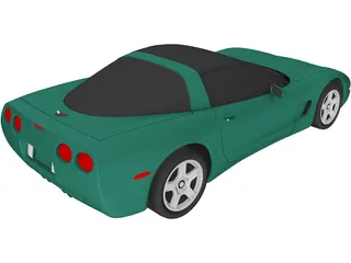 Chevrolet Corvette (1997) 3D Model preview