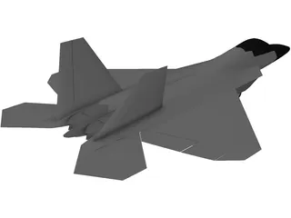 F-22A Raptor 3D Model preview