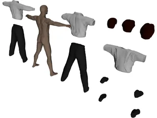 Man [+Clothes] 3D Model preview