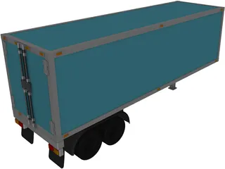 Trailer Box 3D Model preview