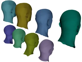 Heads Collection 3D Model preview
