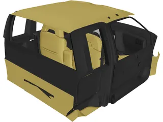 Interior Chevrolet S10 Pickup (1997) 3D Model preview