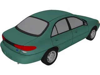 Ford Escort SE (1998) 3D Model preview
