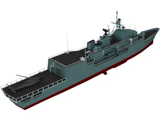 Anzag Class Frigate 3D Model preview