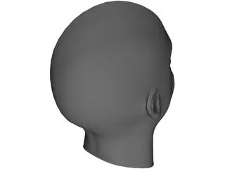 Head African Male 3D Model preview