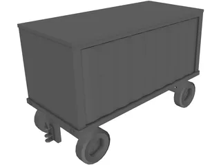 Baggage Cart 3D Model preview