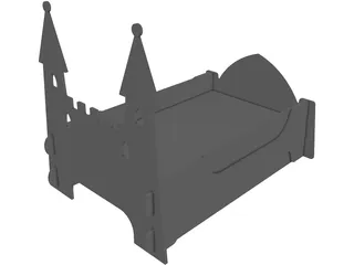 Fairy Castle Bed 3D Model preview