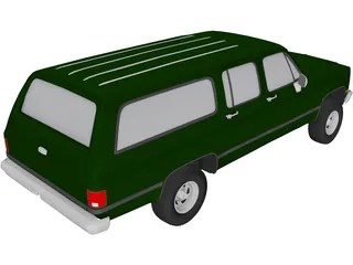 Chevrolet Suburban (1986) 3D Model preview