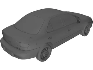 Chevrolet Cavalier Sedan (1998) 3D Model preview