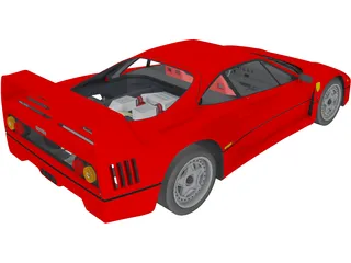 Ferrari F40 3D Model preview