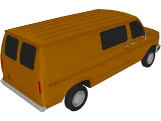 Dodge Van 3D Model preview