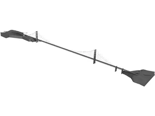 Golden Gate Bridge 3D Model preview