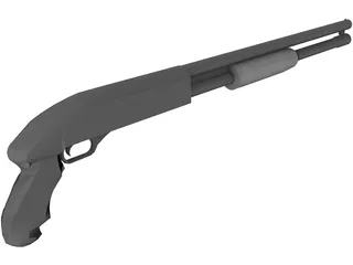 Remington Black Jack Shotgun 3D Model preview