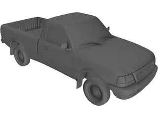 Ford Ranger Pickup (1998) 3D Model preview