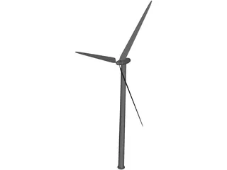 Wind Turbine 3D Model preview