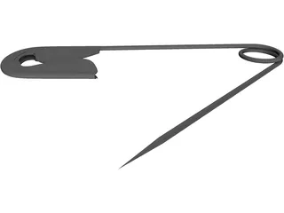 Safety Pin 3D Model preview