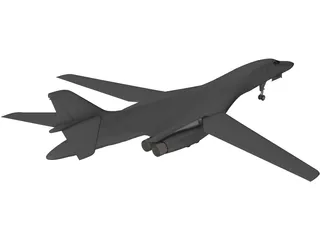 Rockwell B-1 Bomber with Interior 3D Model preview