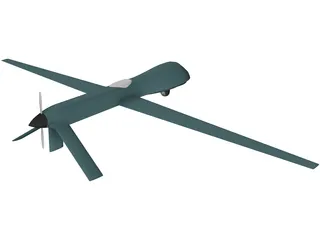 General Atomics MQ-1 Predator UAV Drone 3D Model preview