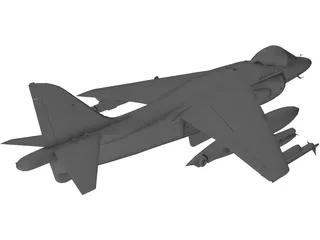 AV-8B Harrier 3D Model preview