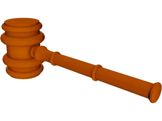 Gavel 3D Model preview