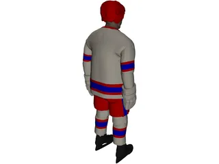 Hockey Player 3D Model preview