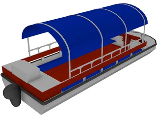 Taxi Boat 3D Model preview