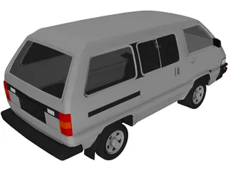 Toyota Van (1987) 3D Model preview