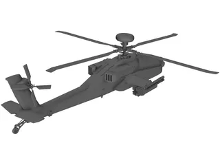 Boeing AH-64 Apache 3D Model preview