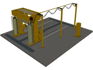Car Wash 3D Model preview